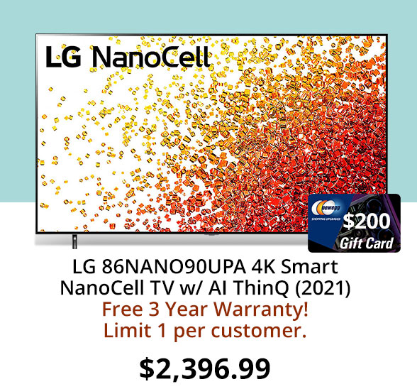 LG 86NANO90UPA 4K Smart NanoCell TV w/ AI ThinQ (2021)