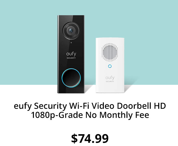 eufy Security Wi-Fi Video Doorbell HD 1080p-Grade No Monthly Fee