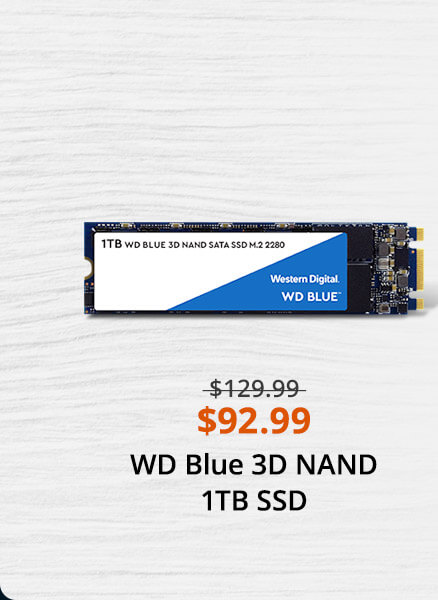 $94.99 WD Blue 3D NAND 1TB SSD