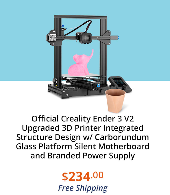 Official Creality Ender 3 V2 Upgraded 3D Printer Integrated Structure Design w/ Carborundum Glass Platform Silent Motherboard and Branded Power Supply