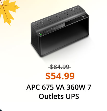 APC 675 VA 360W 7 Outlets UPS