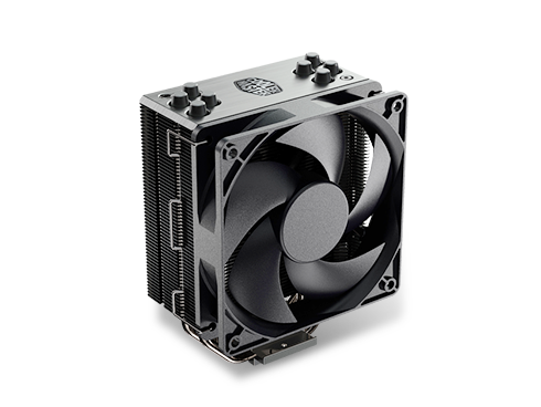Cooler Master Hyper 212 Black Edition CPU Air Cooler, Silencio FP120 Fan, 4 CDC 2.0 Heatpipes, Anodized Gun-Metal Black, Brushed Nickel Fins for AMD Ryzen/Intel LGA1200/1151