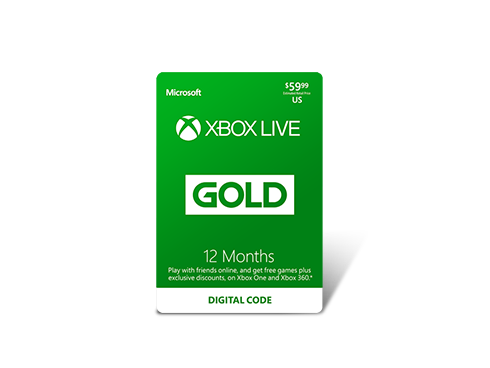 Xbox Gold Live: 12 Month Membership US (Digital Code)