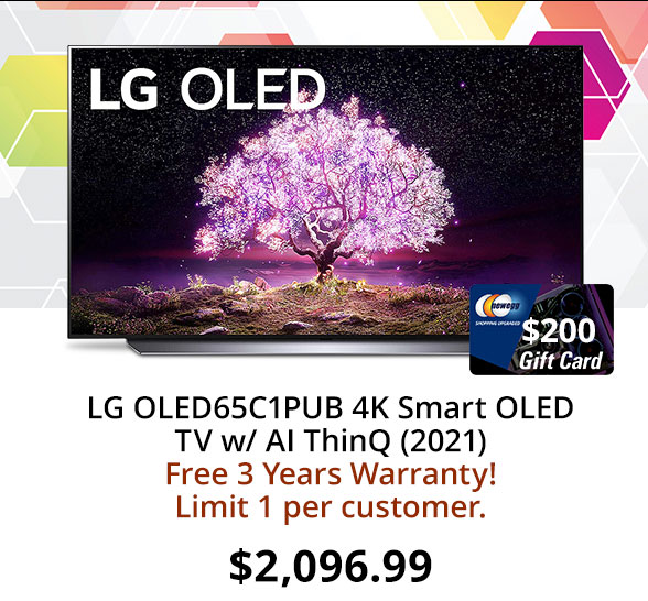 LG OLED65C1PUB 4K Smart OLED TV w/ AI ThinQ (2021)