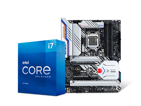 Intel Core i7-11700K Rocket Lake 8-Core 125W Processor + ASUS Z590 WIFI GUNDAM EDITION LGA 1200 Intel Motherboard Combo
