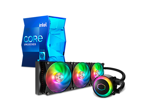 Intel Core i9-11900K Rocket Lake 125W Processor + Cooler Master MasterLiquid ML360R ARGB CPU Liquid Cooler Combo