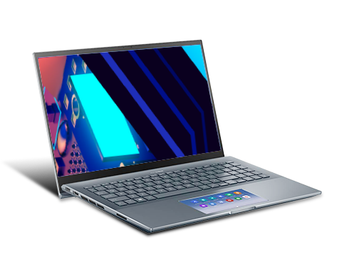 ASUS ZenBook Pro 15 OLED Ultra-Slim Laptop 15.6" 4K UHD OLED NanoEdge Bezel Touch Display, Intel Core i7-10750H, NVIDIA GeForce GTX 1650 Ti, 16GB RAM, 1TB PCIe SSD, ScreenPad 2.0, Thunderbolt 3, Windows 10 Pro, Pine Grey, UX535LI-IH77T