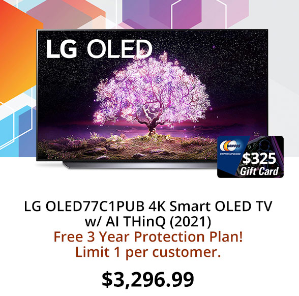 LG OLED77C1PUB 4K Smart OLED TV w/ AI THinQ (2021)