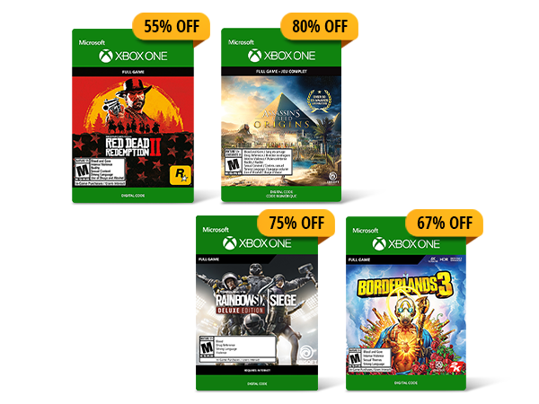 UP TO 80% OFF SELECT XBOX DIGITAL GAMEs*