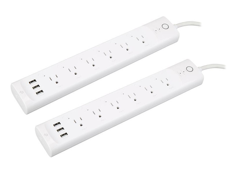 2 x Kasa Smart Wi-Fi Power Strip by TP-Link - Six Smart Outlets Combo