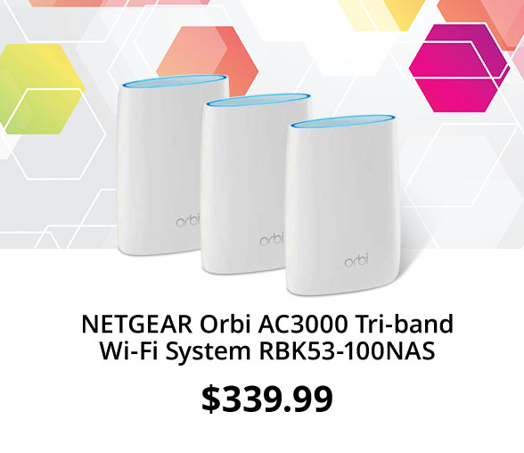 NETGEAR Orbi AC3000 Tri-band Wi-Fi System RBK53-100NAS