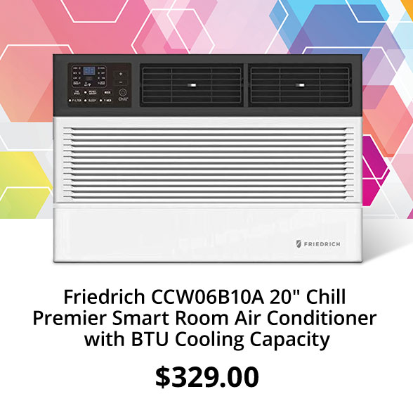 Friedrich CCW06B10A 20" Chill Premier Smart Room Air Conditioner with BTU Cooling Capacity