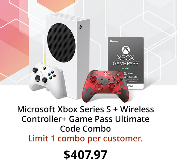 Microsoft Xbox Series S + Wireless Controller+ Game Pass Ultimate Code Combo