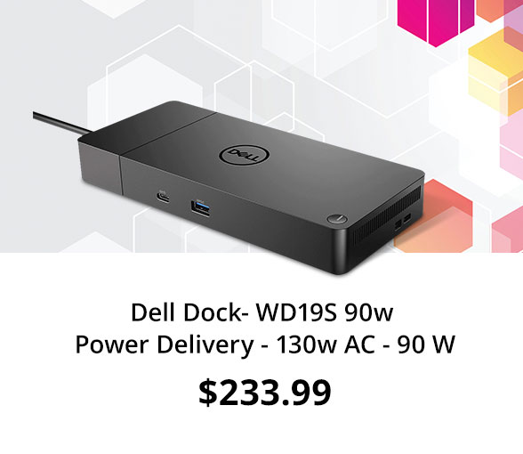 Dell Dock- WD19S 90w Power Delivery - 130w AC - 90 W