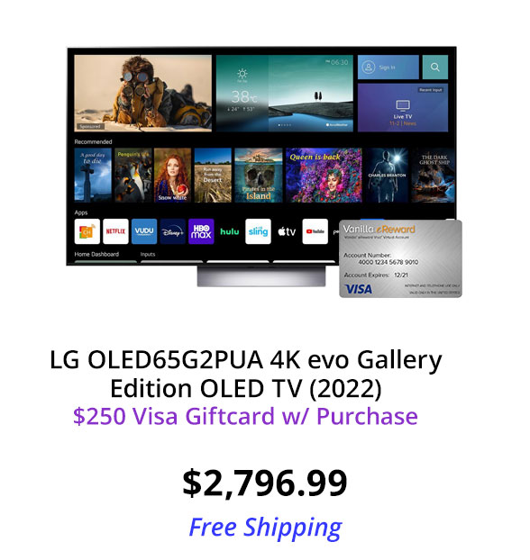 LG OLED65G2PUA 4K evo Gallery Edition OLED TV