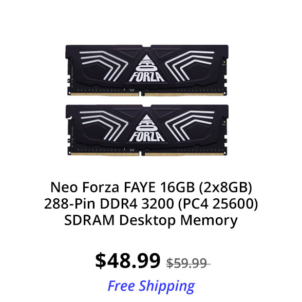 Neo Forza FAYE 16GB (2x8GB) 288-Pin DDR4 3200 (PC4 25600) SDRAM Desktop Memory