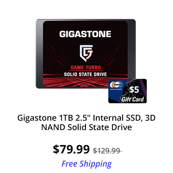 Gigastone 1TB 2.5" Internal SSD, 3D NAND Solid State Drive