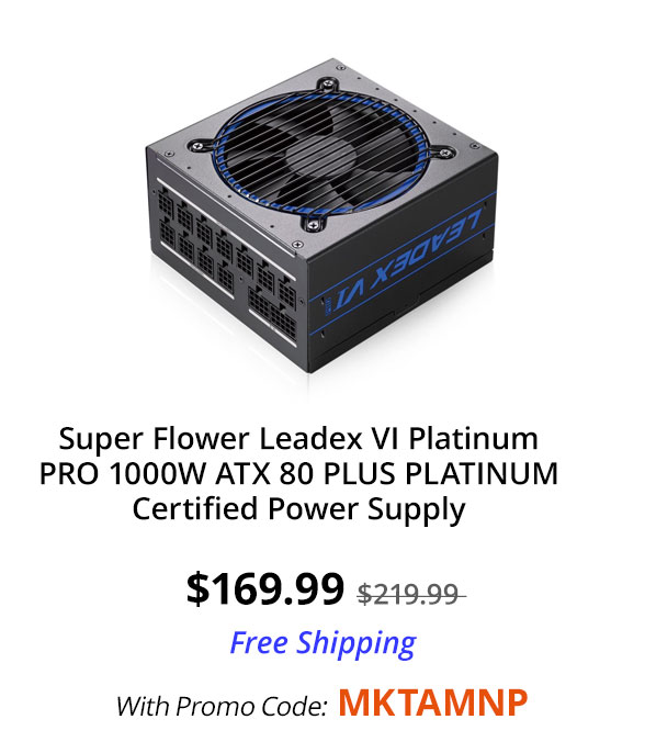 Super Flower Leadex VI Platinum PRO 1000W ATX 80 PLUS PLATINUM Certified Power Supply