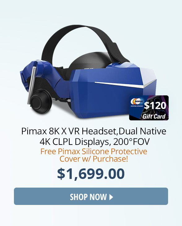 Pimax 8K X VR Headset,Dual Native 4K CLPL Displays, 200°FOV