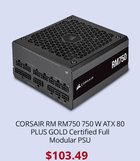 CORSAIR RM RM750 750 W ATX 80 PLUS GOLD Certified Full Modular Power Supply