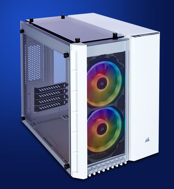 Corsair Crystal Series 280X RGB CC-9011137-WW White Steel / Plastic / Tempered Glass Micro-ATX Case Computer Case