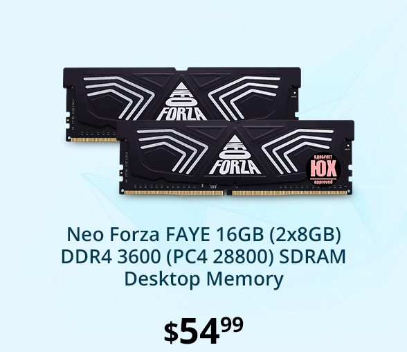 Neo Forza FAYE 16GB (2x8GB) DDR4 3600 (PC4 28800) SDRAM Desktop Memory