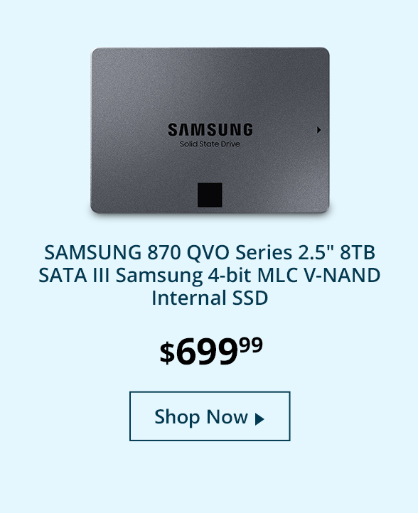 SAMSUNG 870 QVO Series 2.5" 8TB SATA III Samsung 4-bit MLC V-NAND Internal SSD