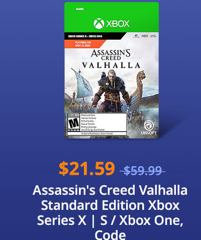 Assassin's Creed Valhalla Standard Edition Xbox Series X | S / Xbox One, Code