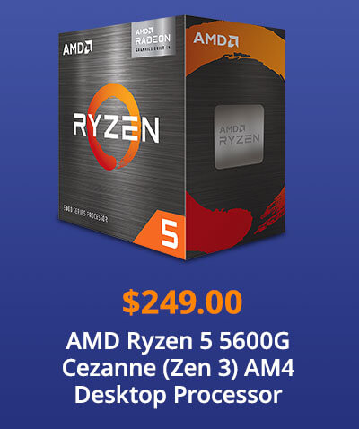 AMD Ryzen 5 5600G Cezanne (Zen 3) AM4 AMD Desktop Processor