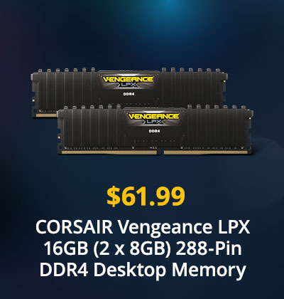 CORSAIR Vengeance LPX 16GB (2 x 8GB) 288-Pin DDR4 Desktop Memory