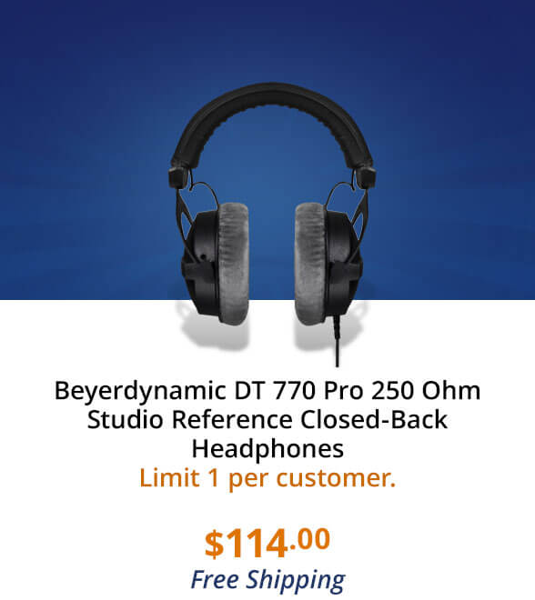 Beyerdynamic DT 770 Pro 250 Ohm Studio Reference Closed-Back Headphones