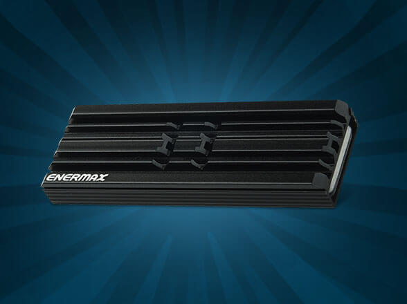 Enermax M.2 2280 NVMe SSD Heatsink, Double-Sided Heat Sink, with Thermal Silicone Pad for PC / PS5 Cooling