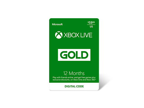 Xbox Gold Live: 12 Month Membership US Registered Account Only (Digital Code)