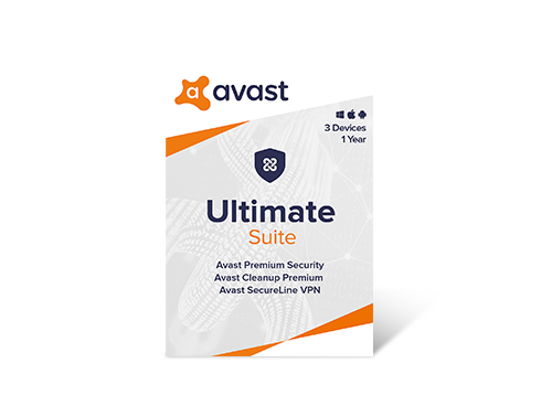 Avast Ultimate Suite [Security, Cleanup and VPN] 2022, 3 Devices 1 Year - Download