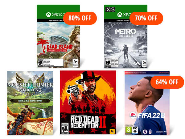 UP TO 80% OFF  ON SELECT DIGITAL GAMES