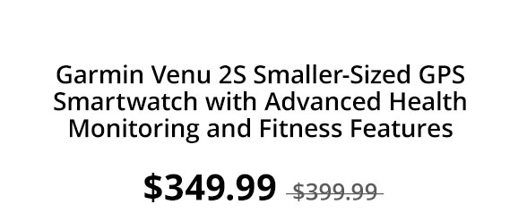 Garmin Venu 2S Smaller-Sized GPS Smartwatch with Advanced Health Monitoring and Fitness Features