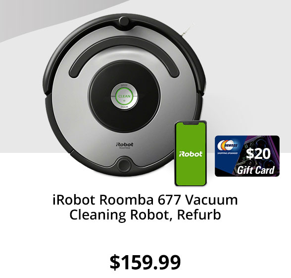 Refurbished iRobot Roomba 677 Vacuum Cleaning Robot, Refurb