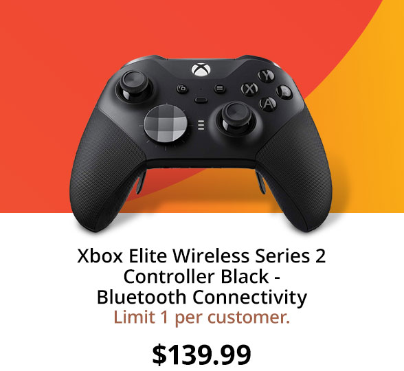 Xbox Elite Wireless Series 2 Controller Black - Bluetooth Connectivity - Adjustable