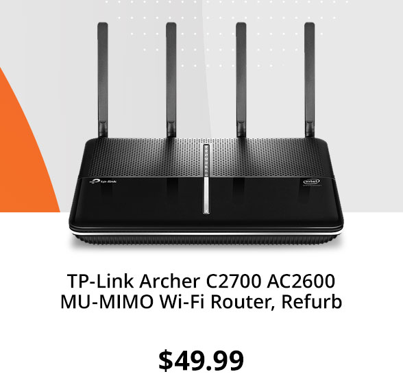 Refurbished TP-Link Archer C2700 AC2600 MU-MIMO Wi-Fi Router, Refurb