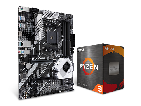 AMD Ryzen 9 5950X Vermeer 105W Processor + ASUS Prime X570-P AM4 ATX Motherboard Combo