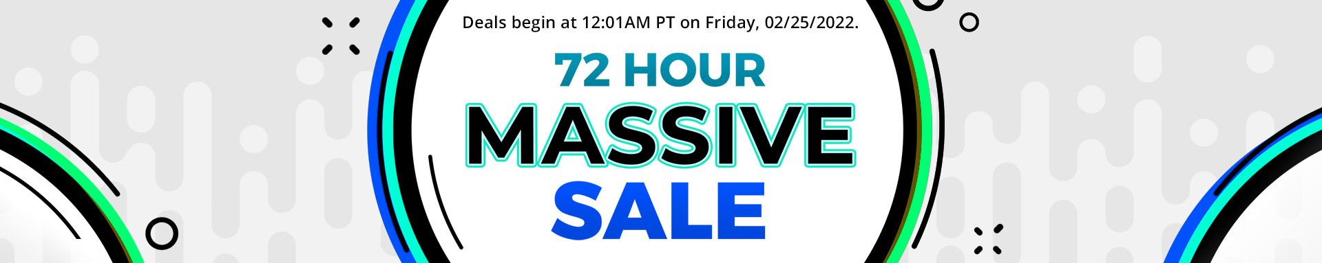 Massive 72 Hour Sale 