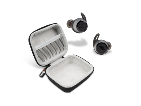 JBL Reflect FLOW Truly Wireless Sport In-Ear Headphone Bundle with gSport Deluxe Hardshell Case (Black)