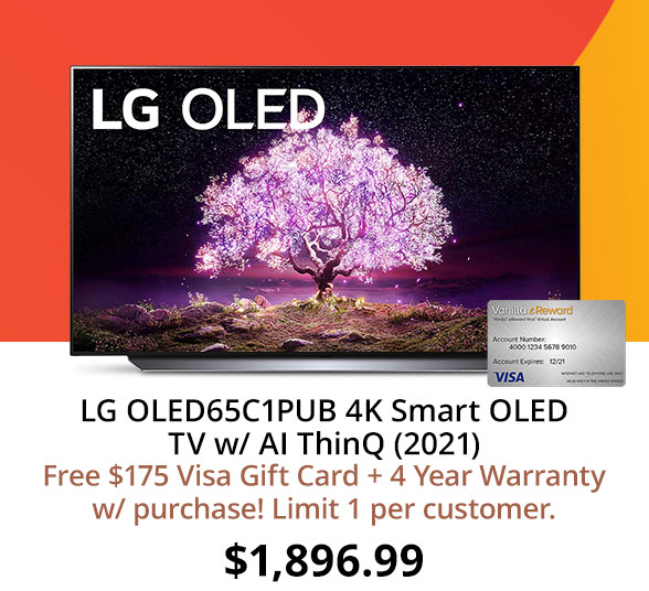 LG OLED65C1PUB 4K Smart OLED TV w/ AI ThinQ (2021)