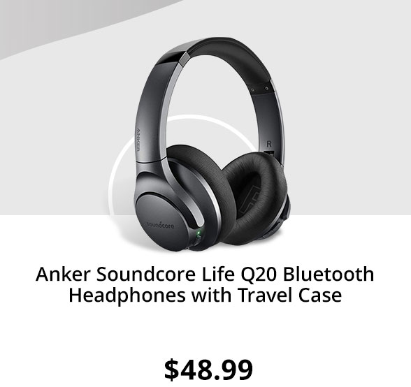 Anker Soundcore Life Q20 Bluetooth Headphones with Travel Case