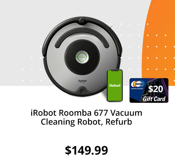 Refurbished iRobot Roomba 677 Vacuum Cleaning Robot, Refurb