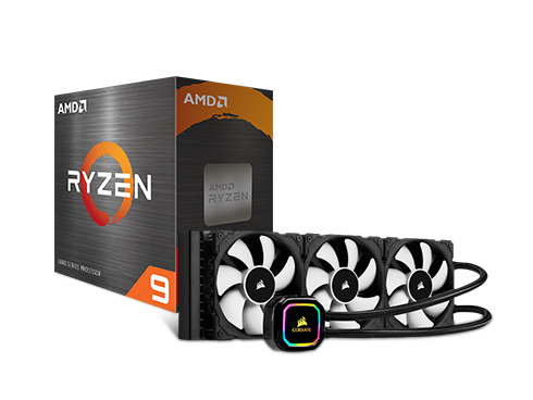 AMD Ryzen 9 5950X Vermeer 105W Desktop Processor + CORSAIR iCUE H150i RGB PRO XT Liquid CPU Cooler Combo