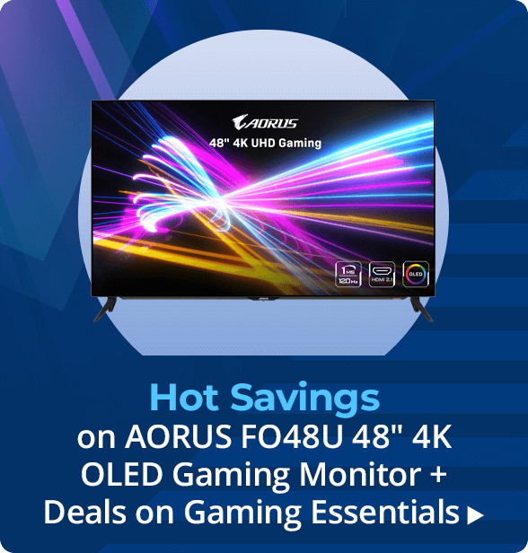 Hot Savings on AORUS FO48U 48" 4K OLED Gaming Monitor + Deals on Gaming Essentials