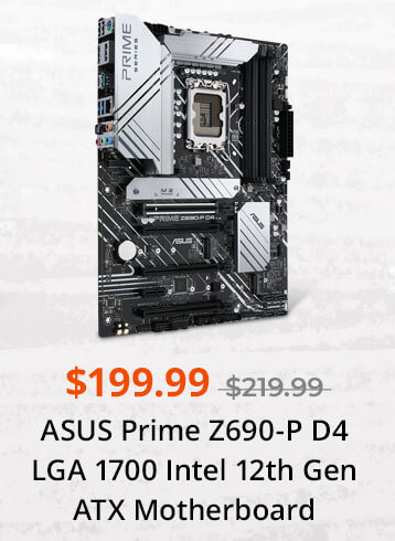 ASUS Prime Z690-P D4 LGA 1700 Intel 12th Gen ATX Motherboard