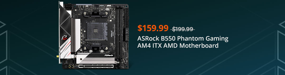 ASRock B550 Phantom Gaming AM4 ITX AMD Motherboard