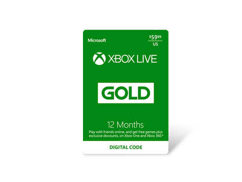 Xbox Gold Live: 12 Month Membership US Registered Account Only (Digital Code)
